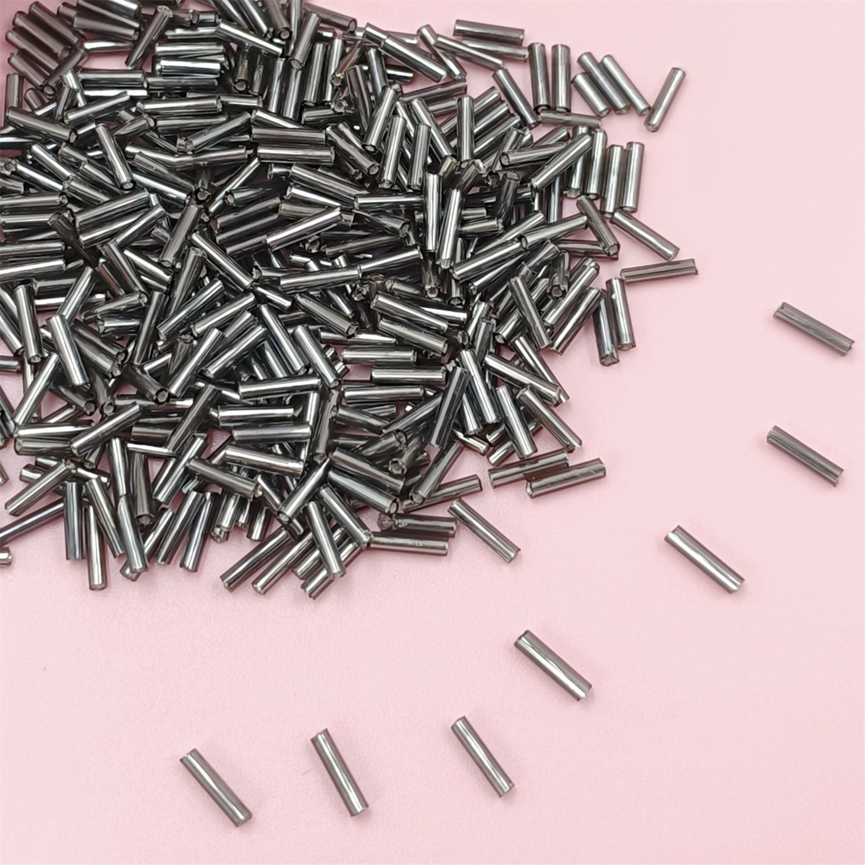 ジュエリー作り用ガラス管ルースビーズ、DIYクラフト、カラフ - Crimp Bead Tube のレビューと価格