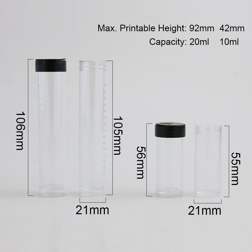 2個入り 空の10ml 20ml透明プラスチックチューブ プ - Crimp Bead Tube のレビューと価格