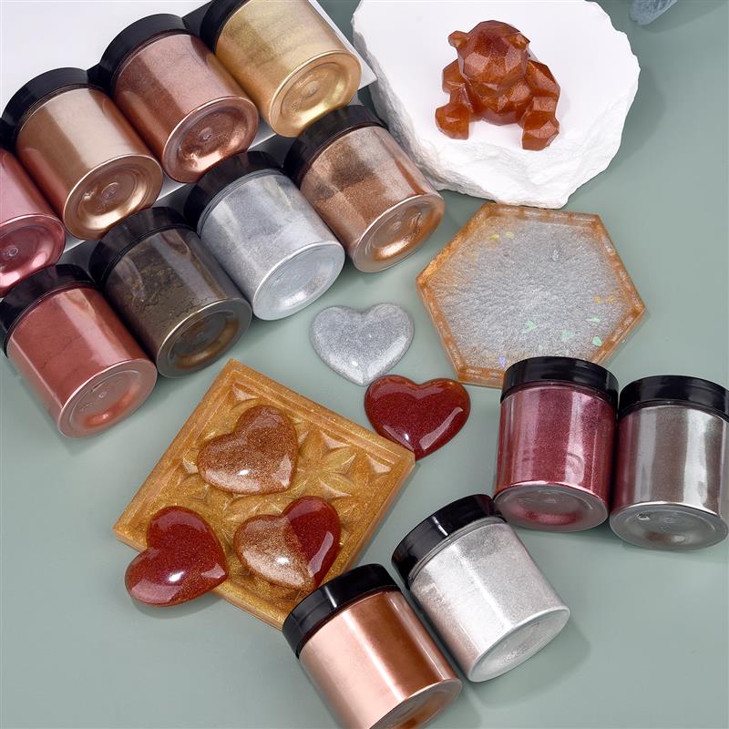 ジュエリー作り用のメタリック顔料染料,真珠光沢のある着色剤, - Jewelry Making Uv Resin Kit のレビューと価格