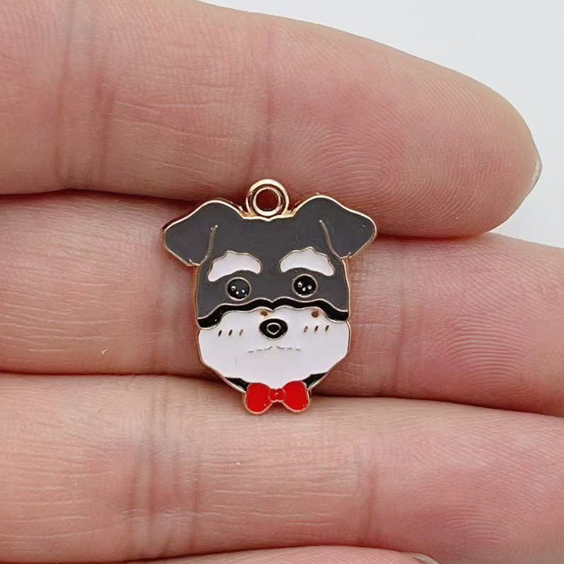 12個入り漫画ペット斑点犬合金オイルドロップペンダント、DI - Jewelry Making Diy のレビューと価格
