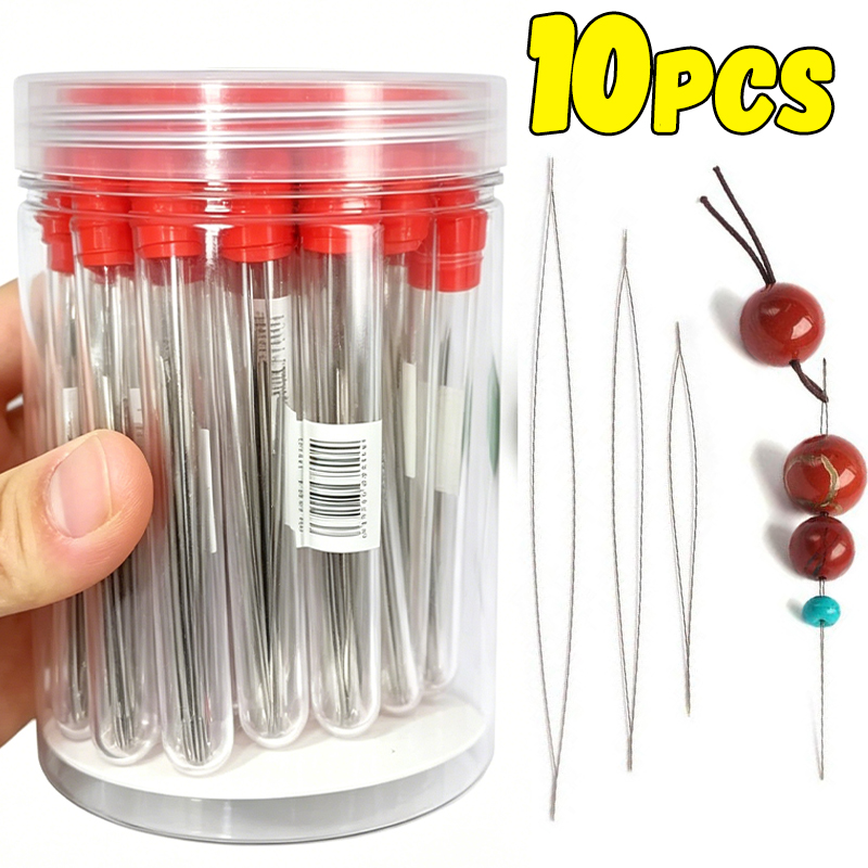 1-10個入りビーズニードル、シードビーズニードル、大きな目 - Jewelry Making Tools のレビューと価格