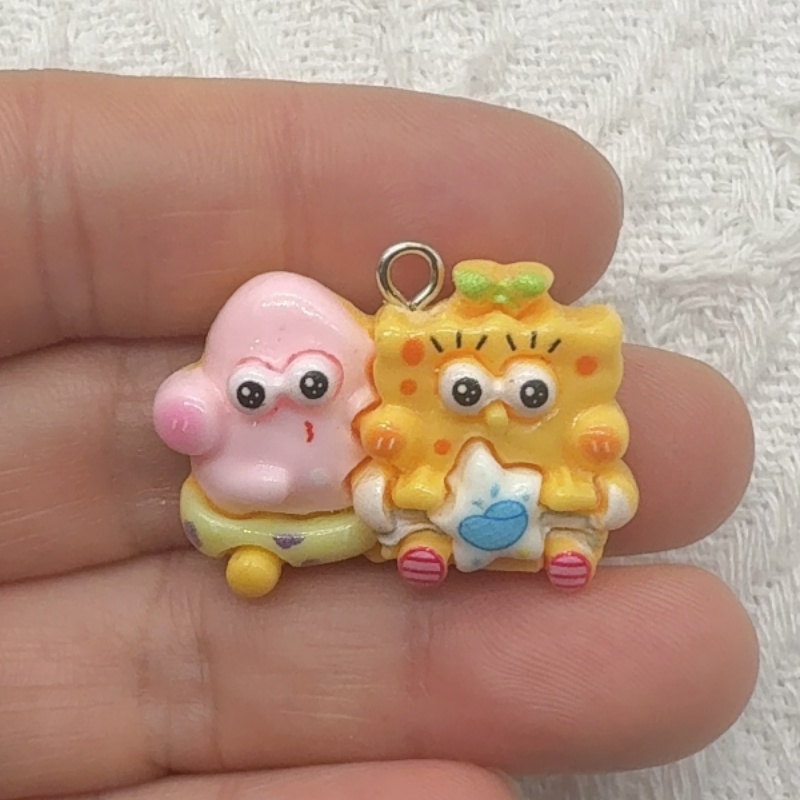 10個入り漫画風樹脂ペンダント、DIYジュエリー製作イヤリン - Jewelry Making Diy のレビューと価格