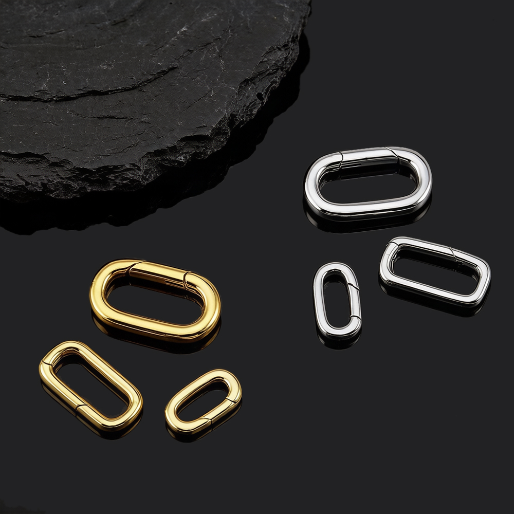 2個入り 18K金メッキ オーバルカラビナネックレスクラスプ - Jewelry Making Bead のレビューと価格