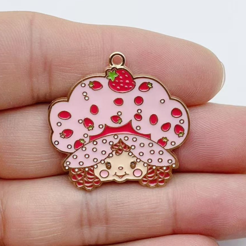 10 個かわいい女の子エナメルメタルジュエリーイチゴレインボ - Jewelry Making Diy のレビューと価格