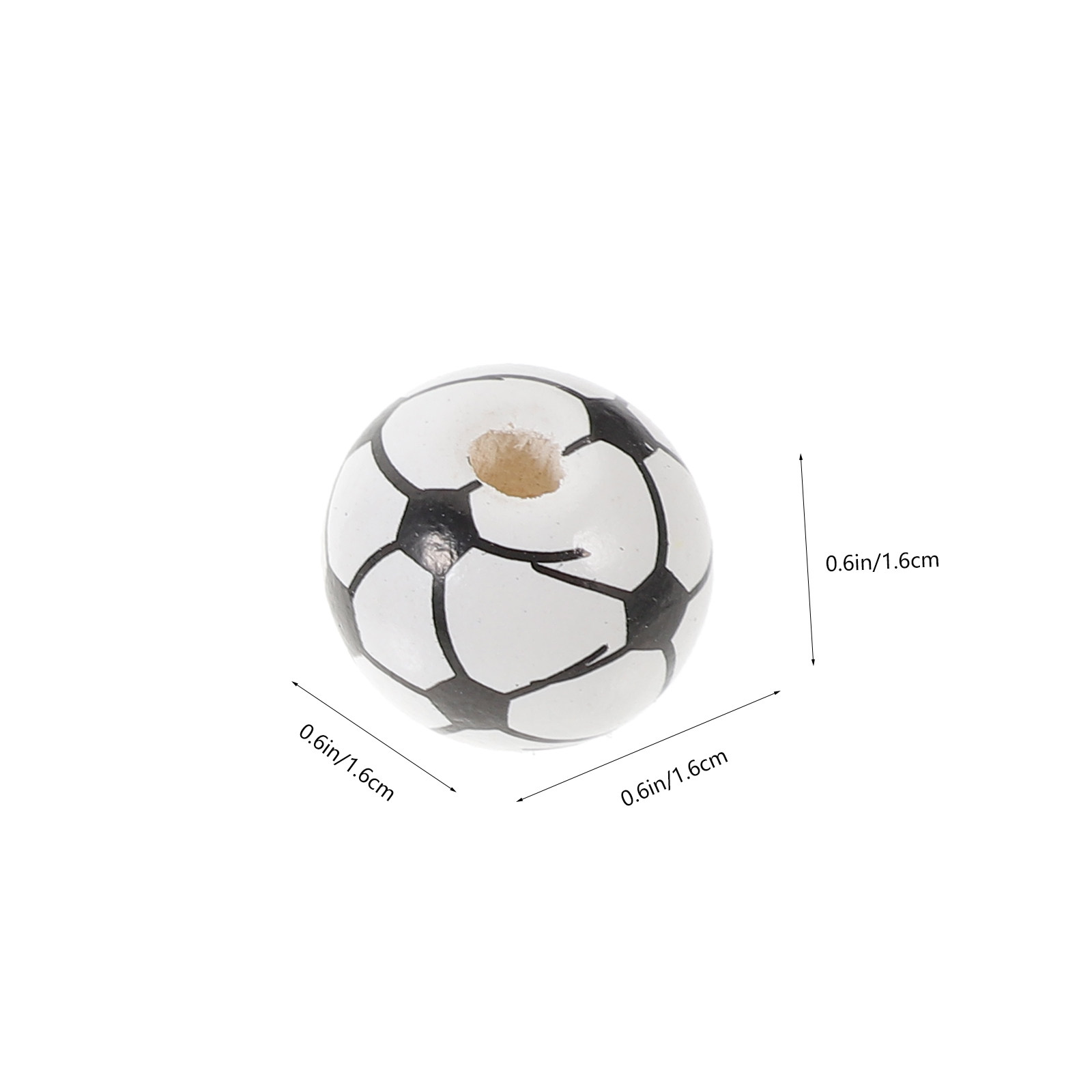 50個入り装飾用木製ビーズ スポーツ型 小さなスペーサービー - Jewelry Making Ideas With Beads のレビューと価格
