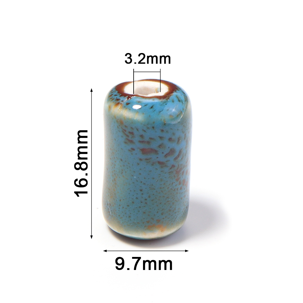 10 個の色付き花釉セラミックビーズシリンダーチューブ形状ル - Crimp Bead Tube のレビューと価格