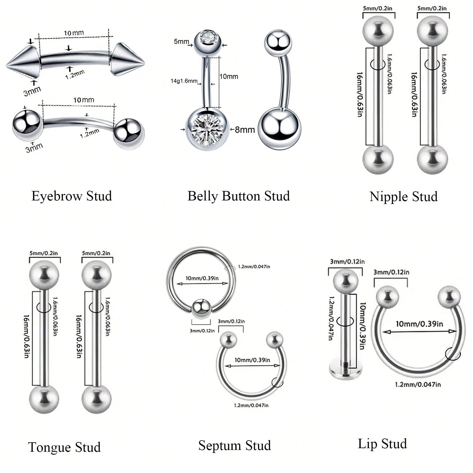 隔膜/鼻/へそ/唇/乳首穿刺銃キットに適した4点/セットの専 - Jewelry Making Kit Professional のレビューと価格