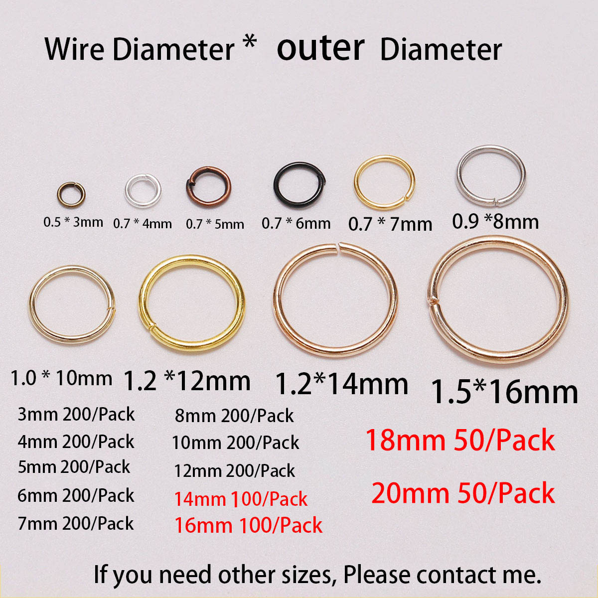 50/100/200個入り 3-20mm マルチサイズ ジャ - Jewelry Making Supplies Wholesale のレビューと価格